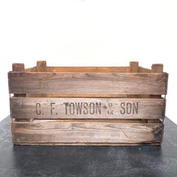 VINTAGE C. F. TOWSON & SON WOODEN CRATE