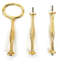 THREE TIER CAKE STAND HANDLE | VICTORIANA GOLD