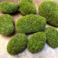 FAUX MOSSY PEBBLES | BAG OF 8