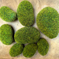 FAUX MOSSY PEBBLES | BAG OF 8