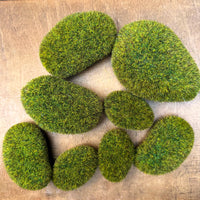 FAUX MOSSY PEBBLES | BAG OF 8