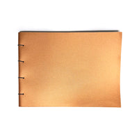 A4 LANDSCAPE NOTEBOOK SKETCHBOOK RECYCLED LEATHER | COPPER