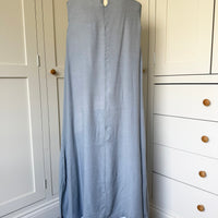 BAMBOO & COTTON SECRET POCKET TWO LAYER LONG DRESS | GREY & WHITE | M|L