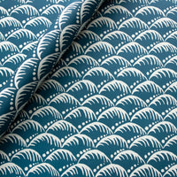 CAMBRIDGE IMPRINT WRAPPING PAPER | WAVE | INDIGO