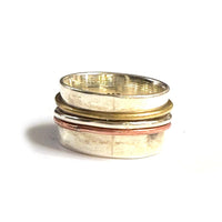 INDIAN SILVER SPINNER RING
