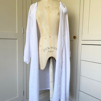 BAMBOO & COTTON BUTTON THROUGH SOPHIA JACKET DRESS | WHITE