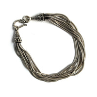 INDIAN SILVER NINE STRAND BRACELET