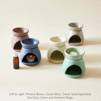 SUNU STONEWARE OIL WAX MELT BURNER | BLUE