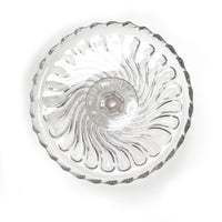 PRESSED GLASS CAKESTAND | SWIRLS