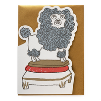 CUT-OUT CARD | GREY POODLE