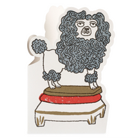 CUT-OUT CARD | GREY POODLE