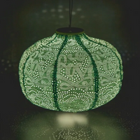 OUTDOOR SOLAR LANTERN PUMPKIN | TEAL