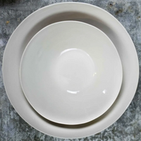 BIVIRI CREAM CERAMIC SERVING BOWL | 2 SIZES