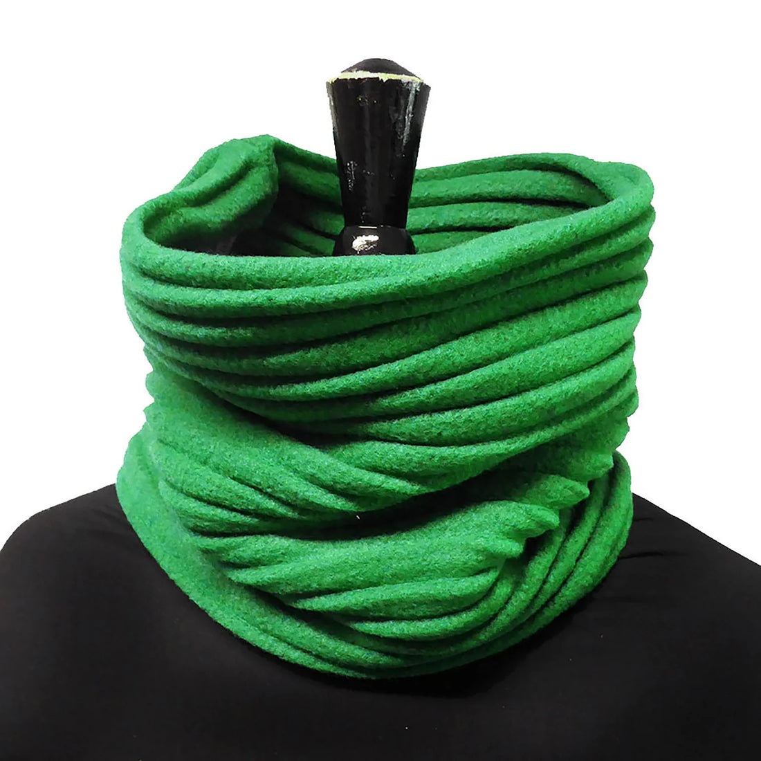 PLEATED SNOOD NECKWARMER | EMERALD GREEN