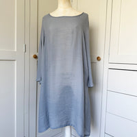 BAMBOO & COTTON TUNIC DRESS | GREY