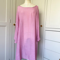 BAMBOO & COTTON TUNIC DRESS | DUSKY PINK