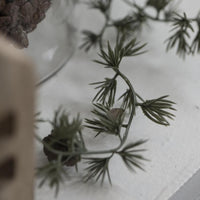 FAUX CEDAR GARLAND WITH CONES