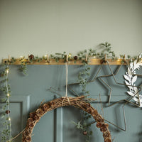 FAUX CEDAR GARLAND WITH CONES