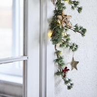 FAUX CEDAR GARLAND WITH CONES