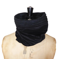 VELVET SNOOD NECKWARMER | BLACK