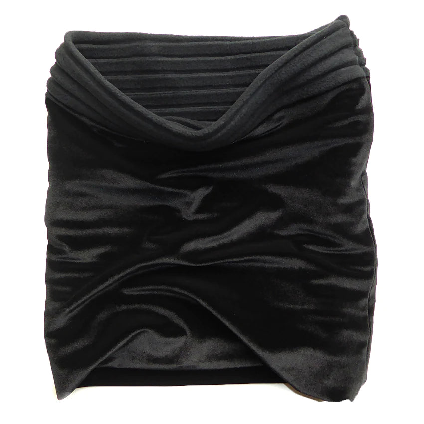 VELVET SNOOD NECKWARMER | BLACK