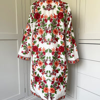 KASHMIRI EMBROIDERED SILK COAT | WHITE