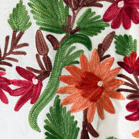 KASHMIRI EMBROIDERED SILK COAT | WHITE