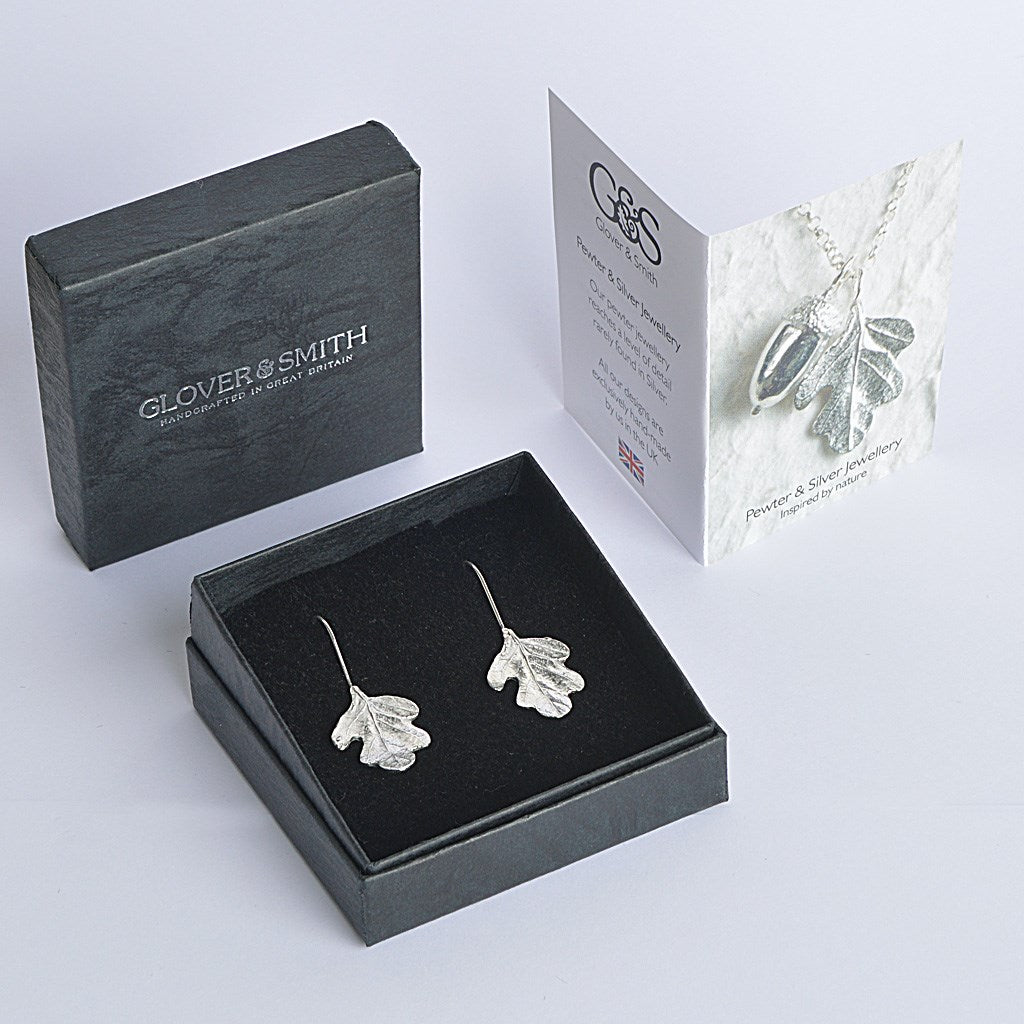 OAK LEAF DROP EARRINGS