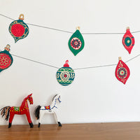 HAND PRINTED BAUBLE GARLAND