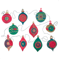 HAND PRINTED BAUBLE GARLAND