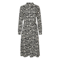 PART TWO SHELBY DRESS | BLACK TEXTURE PRINT