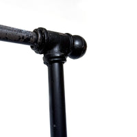 INDUSTRIAL BLACK METAL CLOTHES RAIL WITH SHELF | EX-DISPLAY