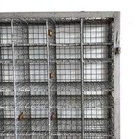 VINTAGE METAL WIRE PIGEON HOLE DISPLAY UNIT