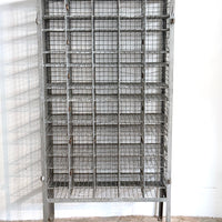 VINTAGE METAL WIRE PIGEON HOLE DISPLAY UNIT