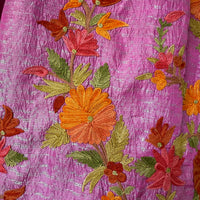 KASHMIRI EMBROIDERED SILK JACKET | PINK