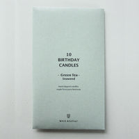 10 BEESWAX BIRTHDAY CANDLES | SEAWEED
