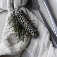 METAL PINECONE VINTAGE LOOK ORNAMENT