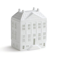 LARGE WHITE AMSTERDAM CANAL HOUSE TEALIGHT HOLDER | HERENHUIS|MANSION