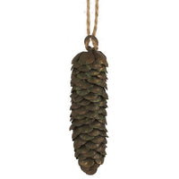 METAL PINECONE VINTAGE LOOK ORNAMENT