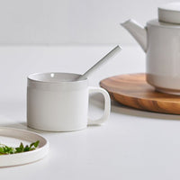 MATT & GLOSS GLAZED CUP | WHITE