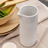 MATT & GLOSS GLAZED JUG | WHITE