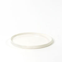 MATT & GLOSS GLAZED SIDE PLATE | WHITE