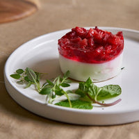 MATT & GLOSS GLAZED SIDE PLATE | WHITE