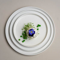 MATT & GLOSS GLAZED SIDE PLATE | WHITE