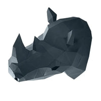 3D PAPERCRAFT WALL ART DIY KIT | RHINO HEAD