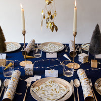 GOLD BRASS MISTLETOE SPRIG DECORATION