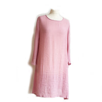 BAMBOO & COTTON TUNIC DRESS | DUSKY PINK