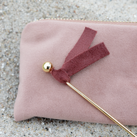 GOLD FOOD TOPPERS WITH PINK & BURGUNDY VELVET RIBBONS