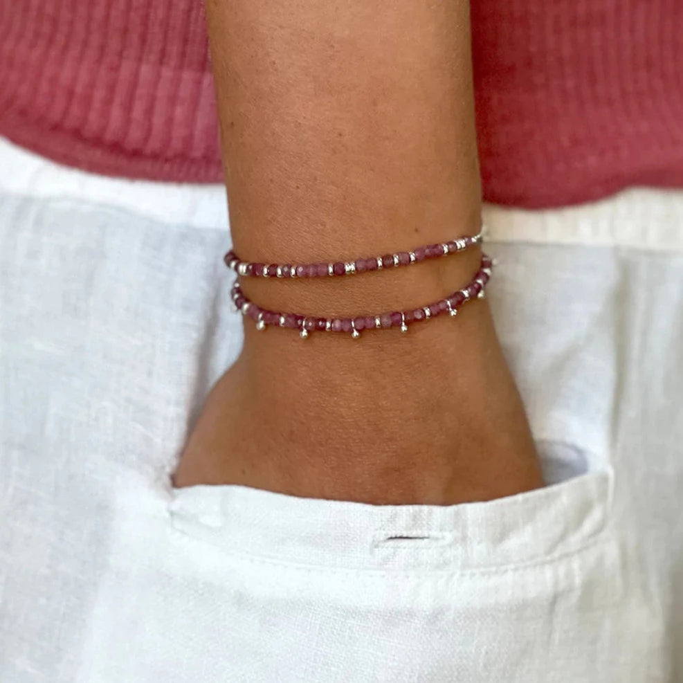 HARMONY PINK TOURMALINE SILVER BRACELET Stuff Co