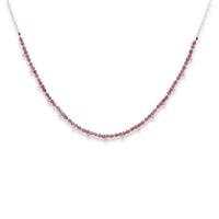 SALUS PINK TOURMALINE GEMSTONE SILVER NECKLACE